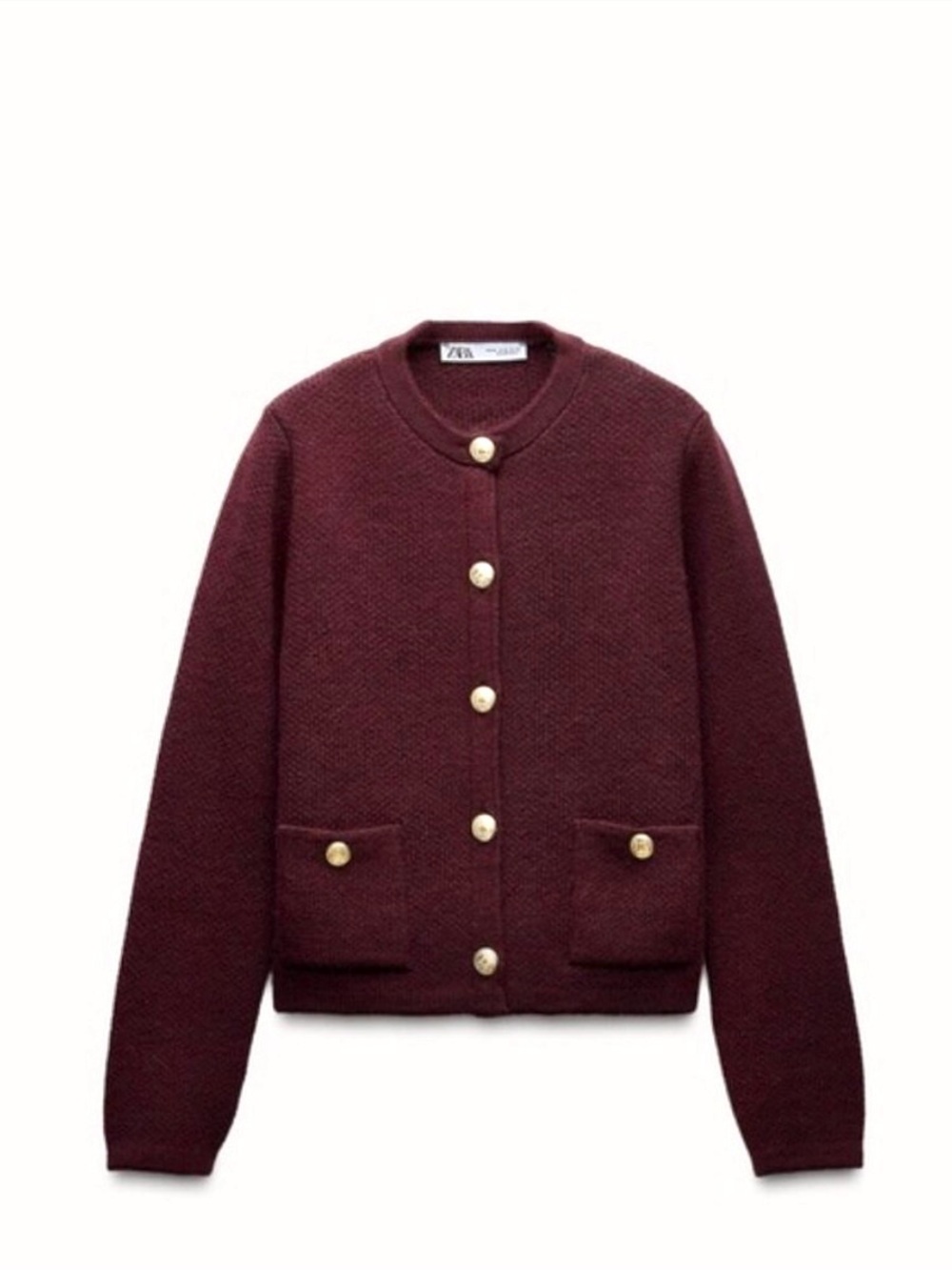 Zara Golden Button Knit Cardigan S
